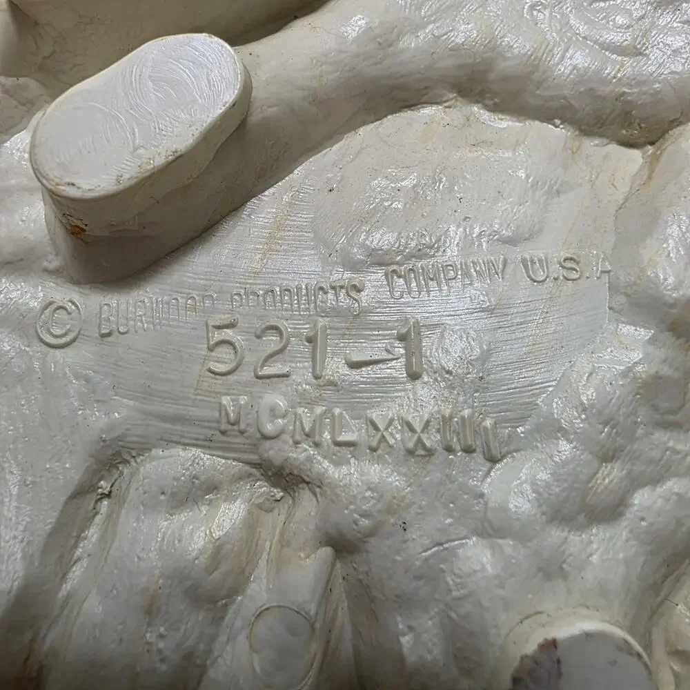 Vintage 1973 Burwood Bird Wall Plaques Set 4 Diamond Cream Gold 18